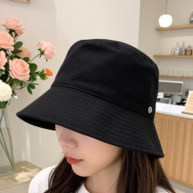 کلاه باکت (Bucket) ساده - رنگ مشکی مینیمال | کلاه تابستانی و اسپرت